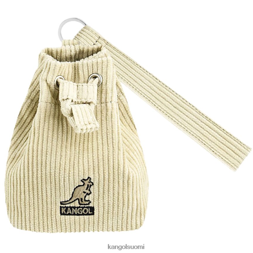 VF80241245 beige sukupuolineutraali Kangol vakosametti mini bucket bag avaimenperä Lisätarvikkeet