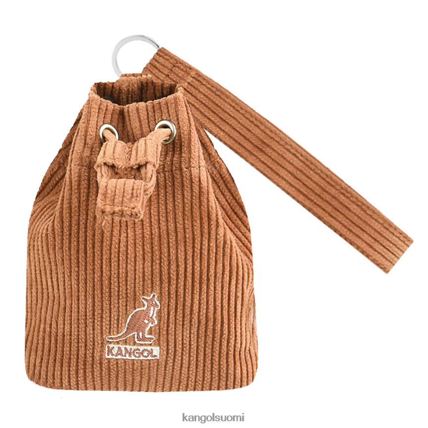 VF80241246 ruskea sukupuolineutraali Kangol vakosametti mini bucket bag avaimenperä Lisätarvikkeet