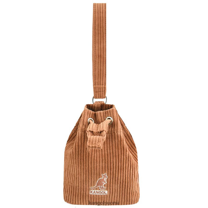 VF80241246 ruskea sukupuolineutraali Kangol vakosametti mini bucket bag avaimenperä Lisätarvikkeet