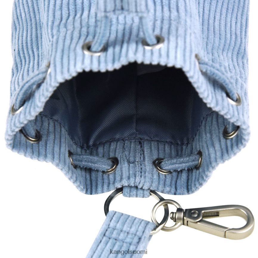 VF80241247 melange sininen sukupuolineutraali Kangol vakosametti mini bucket bag avaimenperä Lisätarvikkeet