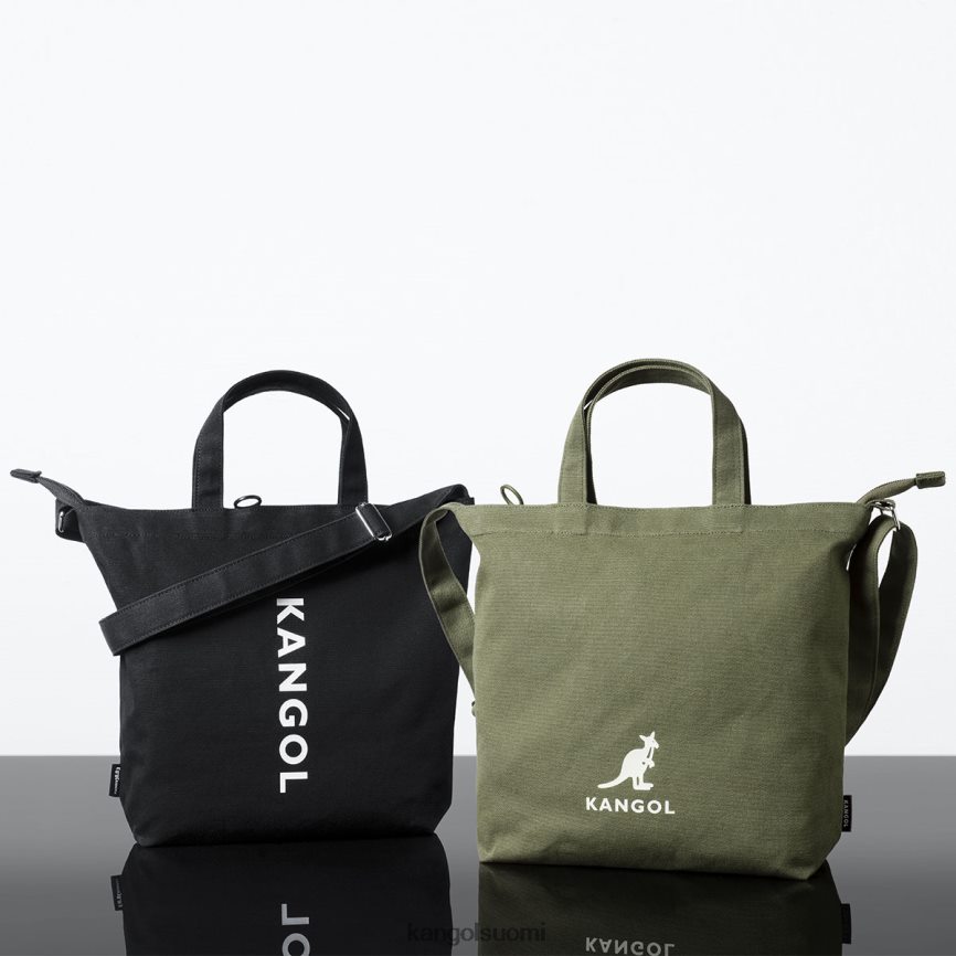 VF8024935 musta sukupuolineutraali Kangol Ympäristöystävällinen zippi keskikokoinen laukku Lisätarvikkeet