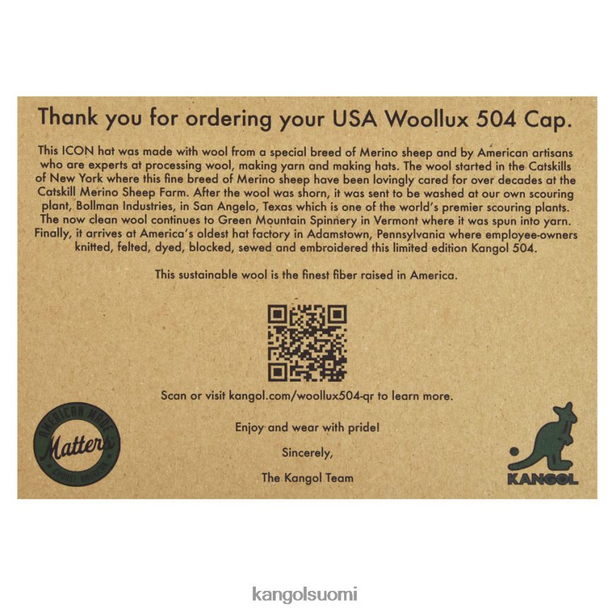 VF8024112 kameli sukupuolineutraali Kangol usa woollux 504 - rajoitettu painos Lisätarvikkeet