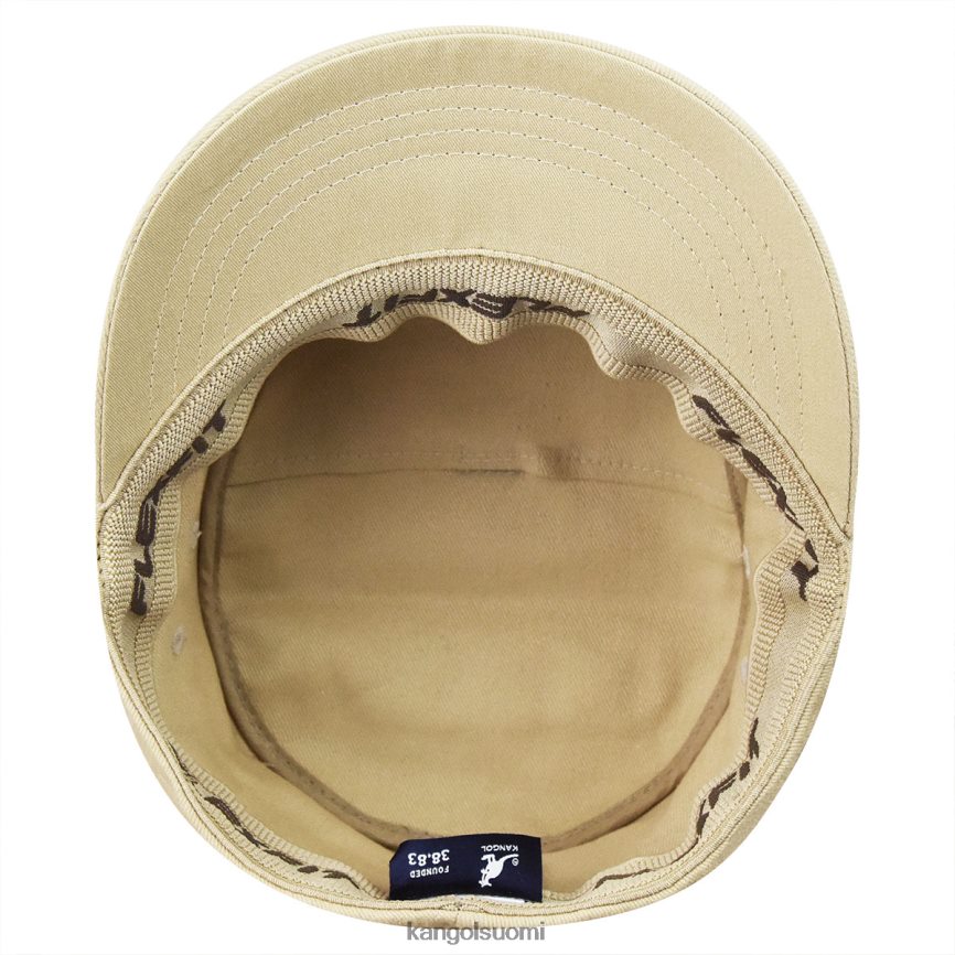 VF8024258 beige sukupuolineutraali Kangol puuvillatvilli armeijalakki Lisätarvikkeet