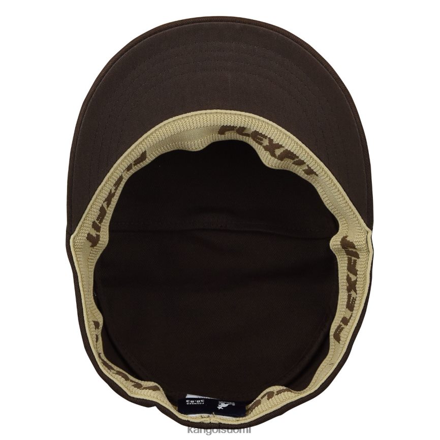 VF8024260 ruskea sukupuolineutraali Kangol puuvillatvilli armeijalakki Lisätarvikkeet