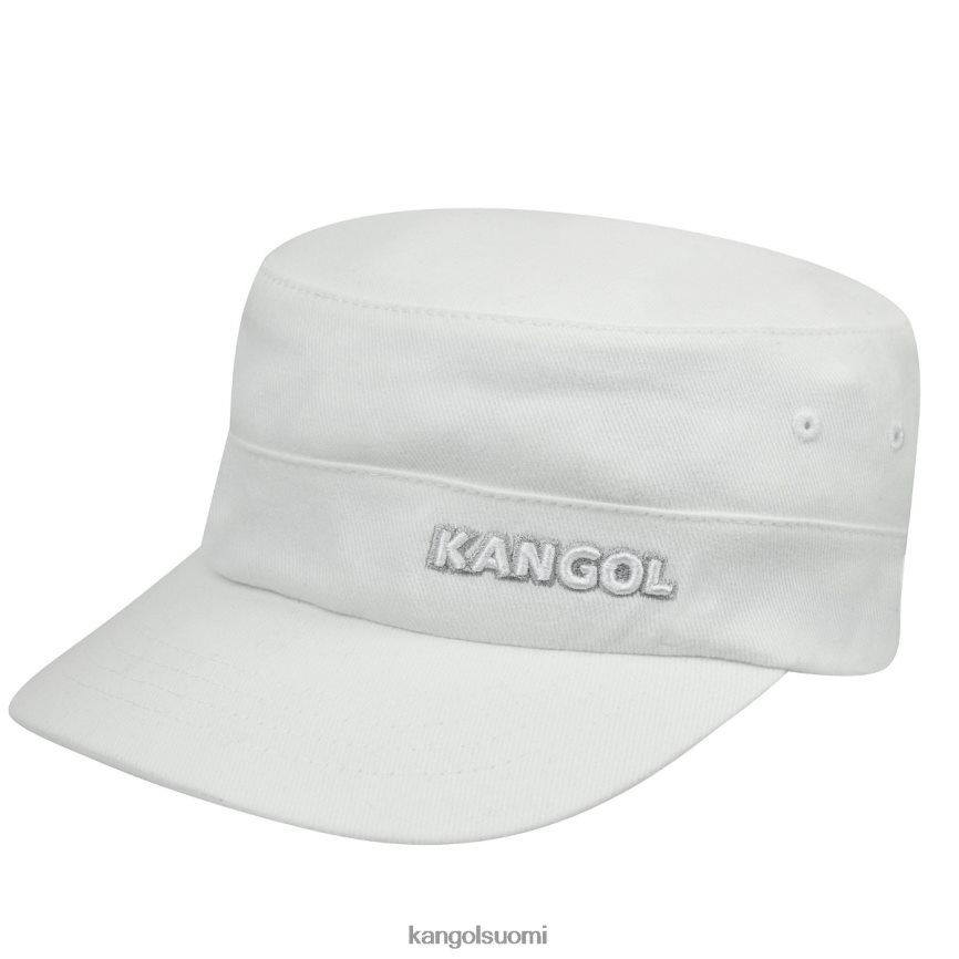 VF8024266 valkoinen sukupuolineutraali Kangol puuvillatvilli armeijalakki Lisätarvikkeet