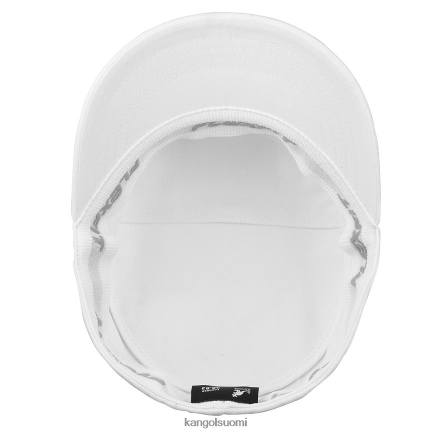VF8024266 valkoinen sukupuolineutraali Kangol puuvillatvilli armeijalakki Lisätarvikkeet