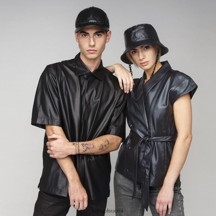 VF8024290 musta sukupuolineutraali Kangol ketju keinonahka baseball Lisätarvikkeet