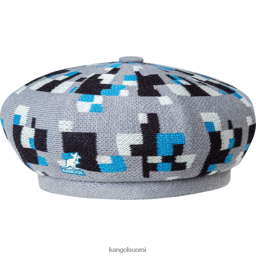 VF8024397 harmaa/musta sukupuolineutraali Kangol pikselöity ruudullinen baretti Lisätarvikkeet