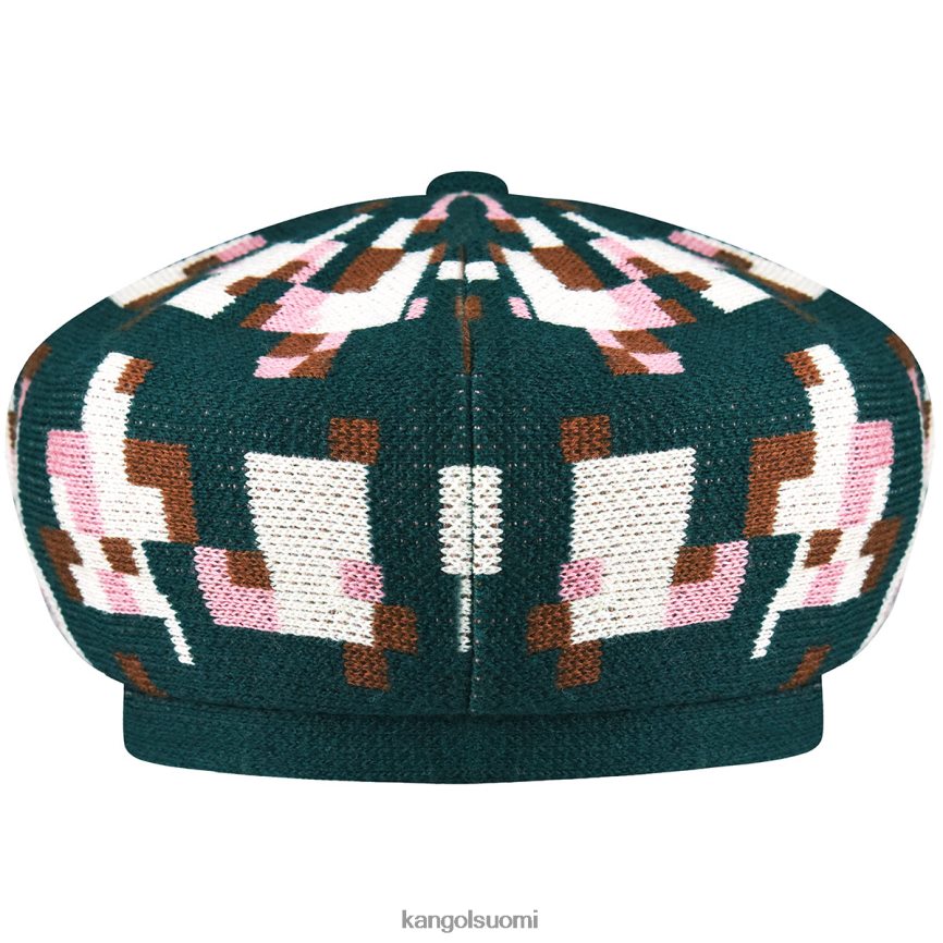 VF8024399 mänty/kerma sukupuolineutraali Kangol pikselöity ruudullinen baretti Lisätarvikkeet