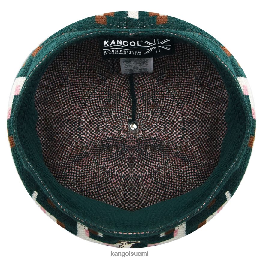 VF8024399 mänty/kerma sukupuolineutraali Kangol pikselöity ruudullinen baretti Lisätarvikkeet