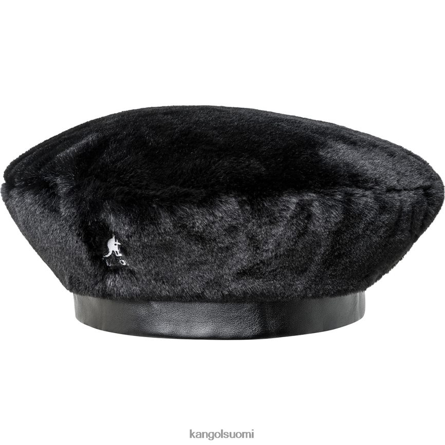 VF8024403 kiinteä musta sukupuolineutraali Kangol tekoturkisbaretti Lisätarvikkeet
