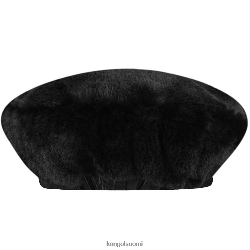 VF8024403 kiinteä musta sukupuolineutraali Kangol tekoturkisbaretti Lisätarvikkeet