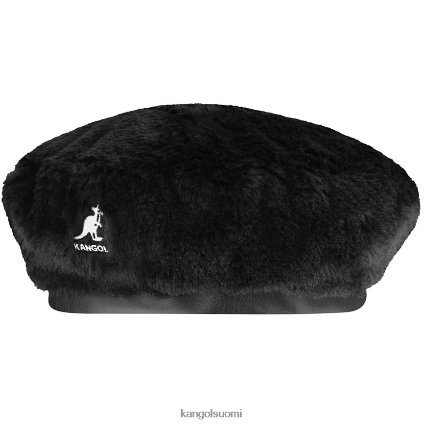 VF8024403 kiinteä musta sukupuolineutraali Kangol tekoturkisbaretti Lisätarvikkeet