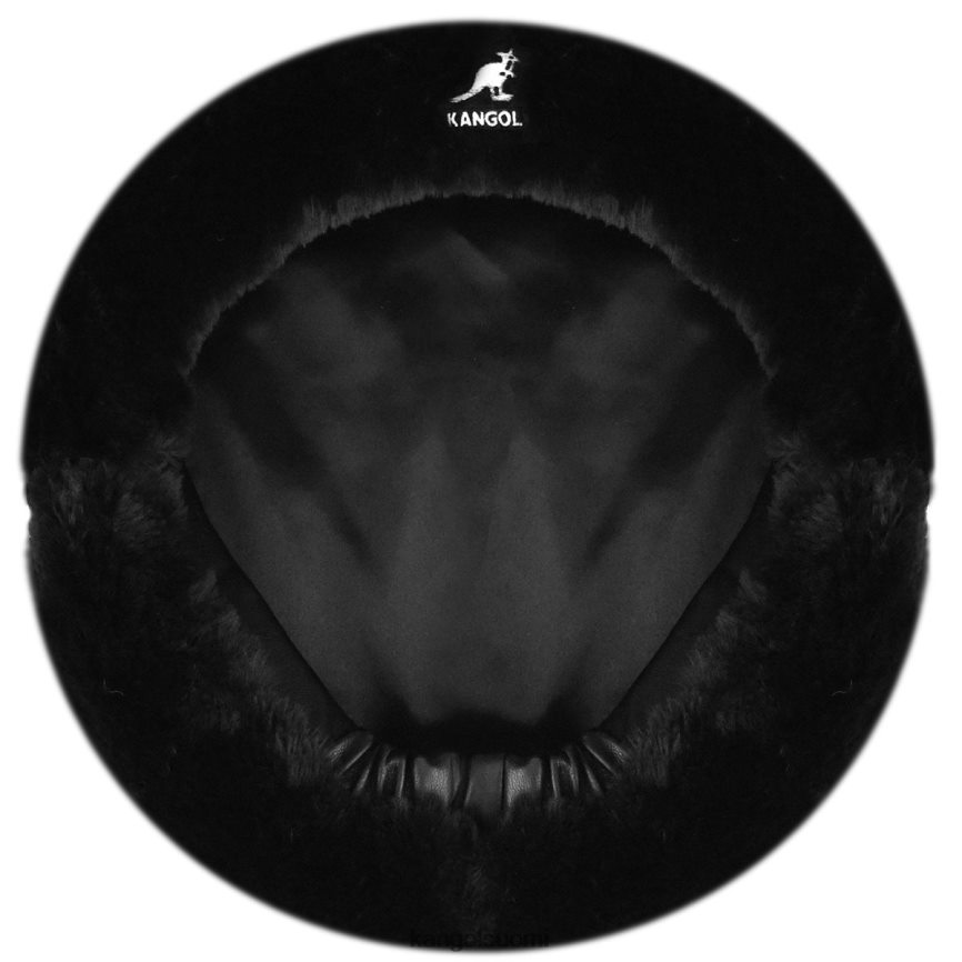 VF8024403 kiinteä musta sukupuolineutraali Kangol tekoturkisbaretti Lisätarvikkeet