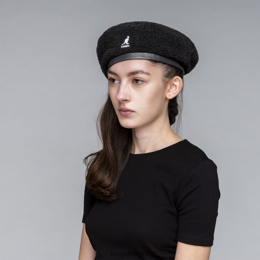 VF8024423 musta/sähkö pinkki sukupuolineutraali Kangol nylon muhkea käännettävä baskeri Lisätarvikkeet