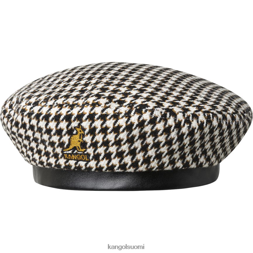 VF8024424 musta valkoinen sukupuolineutraali Kangol hammasristikko baretti Lisätarvikkeet