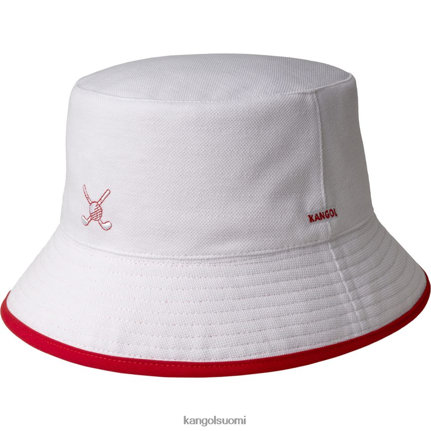 VF8024469 valkoinen punainen sukupuolineutraali Kangol Käännettävä golfkauha Lisätarvikkeet