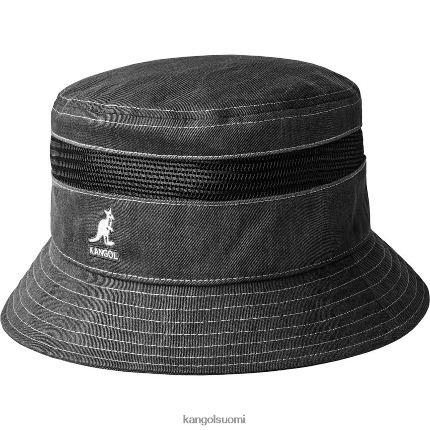 VF8024471 musta sukupuolineutraali Kangol ahdistunut puuvillaverkkoämpäri Lisätarvikkeet