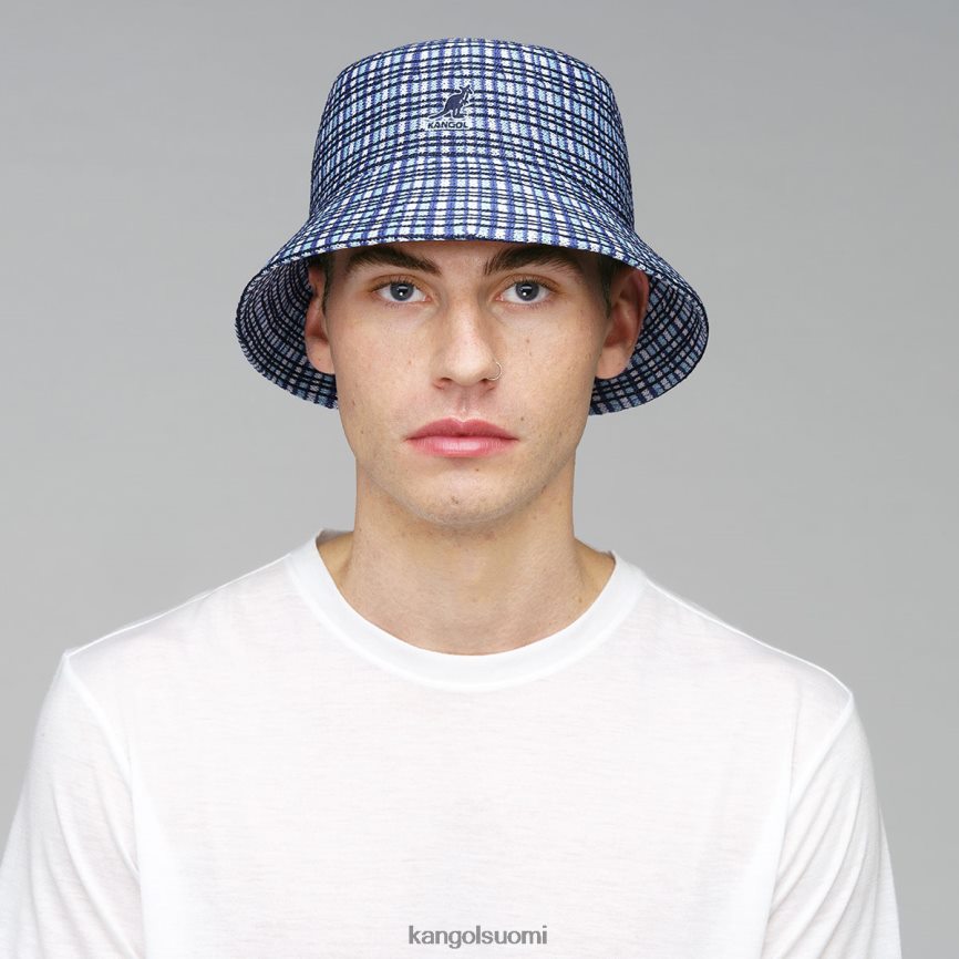 VF8024481 sininen ruudullinen sukupuolineutraali Kangol prep ruudullinen ämpäri Lisätarvikkeet