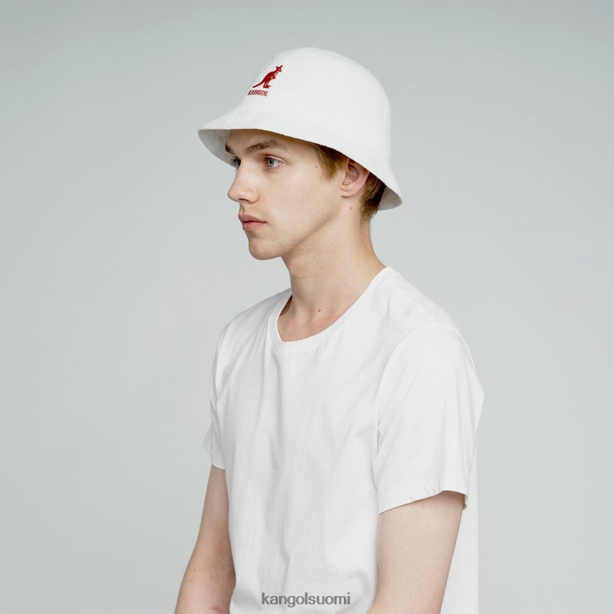 VF8024521 valkoinen sukupuolineutraali Kangol iso logo rento Lisätarvikkeet