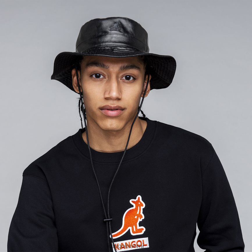 VF8024544 musta sukupuolineutraali Kangol keinonahkainen käännettävä ämpäri Lisätarvikkeet