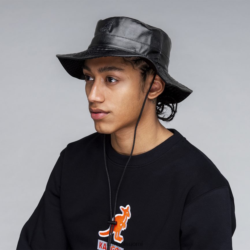VF8024544 musta sukupuolineutraali Kangol keinonahkainen käännettävä ämpäri Lisätarvikkeet