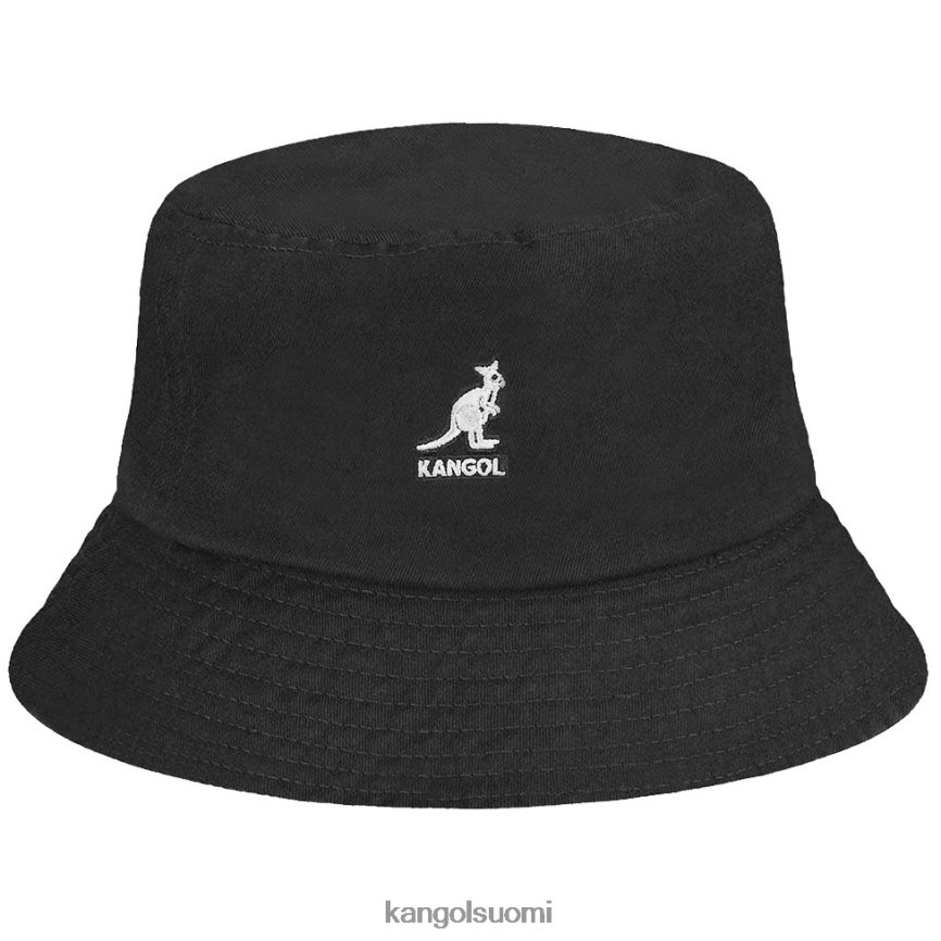 VF8024578 musta sukupuolineutraali Kangol pesty ämpärihattu Lisätarvikkeet