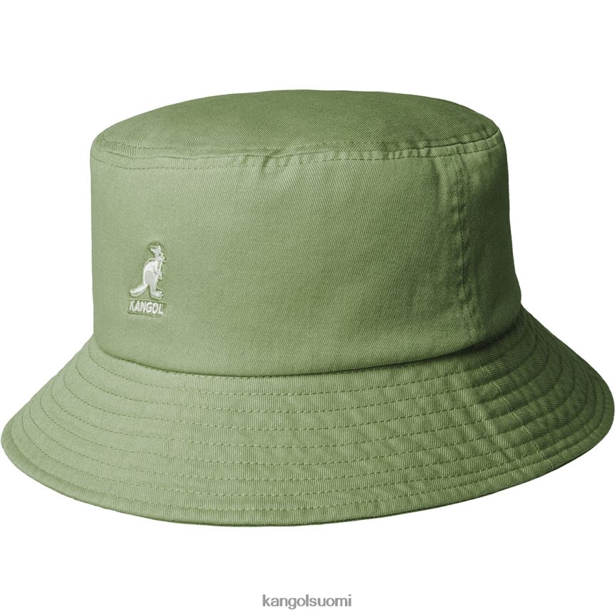 VF8024586 öljynvihreä sukupuolineutraali Kangol pesty ämpärihattu Lisätarvikkeet