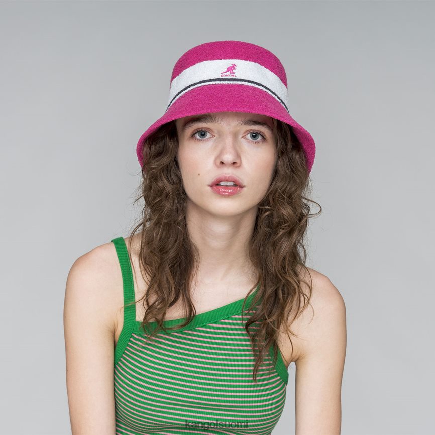 VF8024646 sähköinen pinkki sukupuolineutraali Kangol bermuda raidallinen ämpäri Lisätarvikkeet
