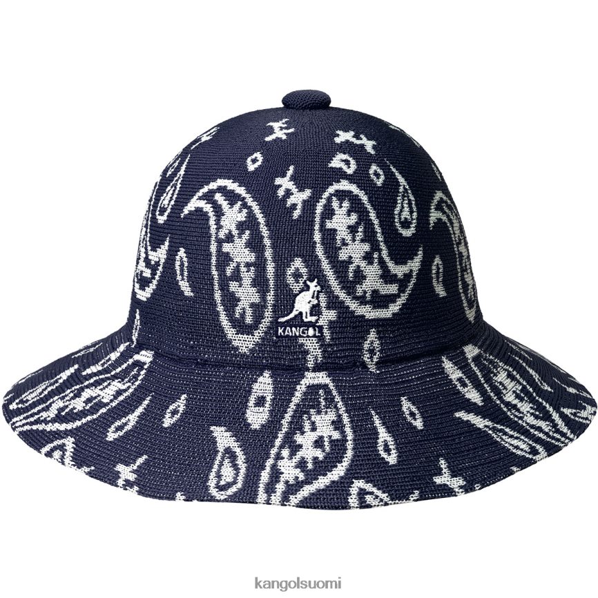 VF8024659 tummansininen/valkoinen sukupuolineutraali Kangol paisley leveälierinen rento Lisätarvikkeet