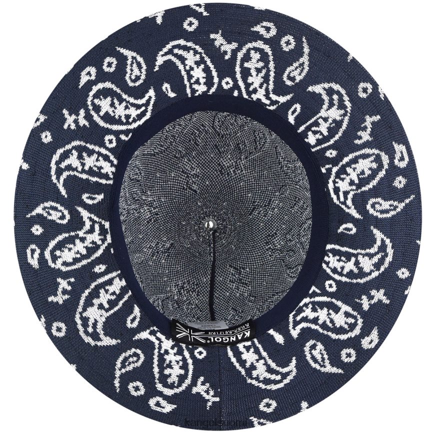 VF8024659 tummansininen/valkoinen sukupuolineutraali Kangol paisley leveälierinen rento Lisätarvikkeet