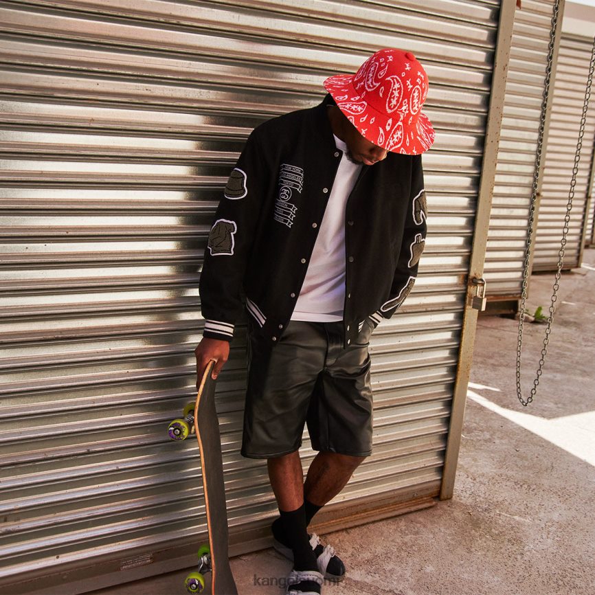 VF8024660 kirsikan hehku/valkoinen sukupuolineutraali Kangol paisley leveälierinen rento Lisätarvikkeet