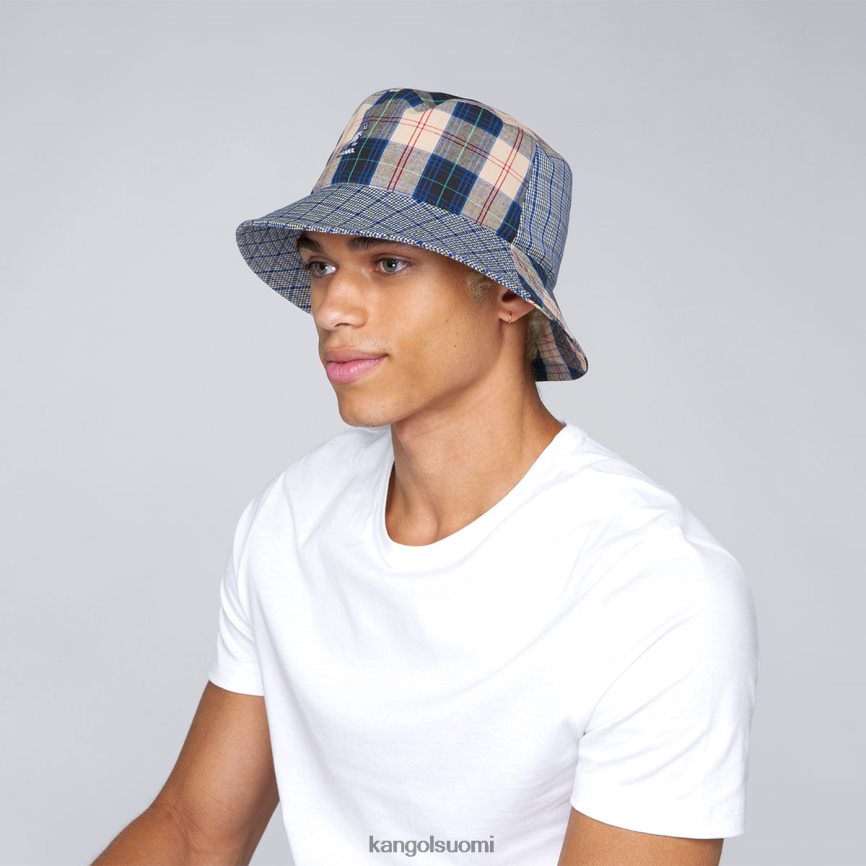 VF8024682 mykonos sininen sukupuolineutraali Kangol ruudullinen mash-up-ämpäri Lisätarvikkeet