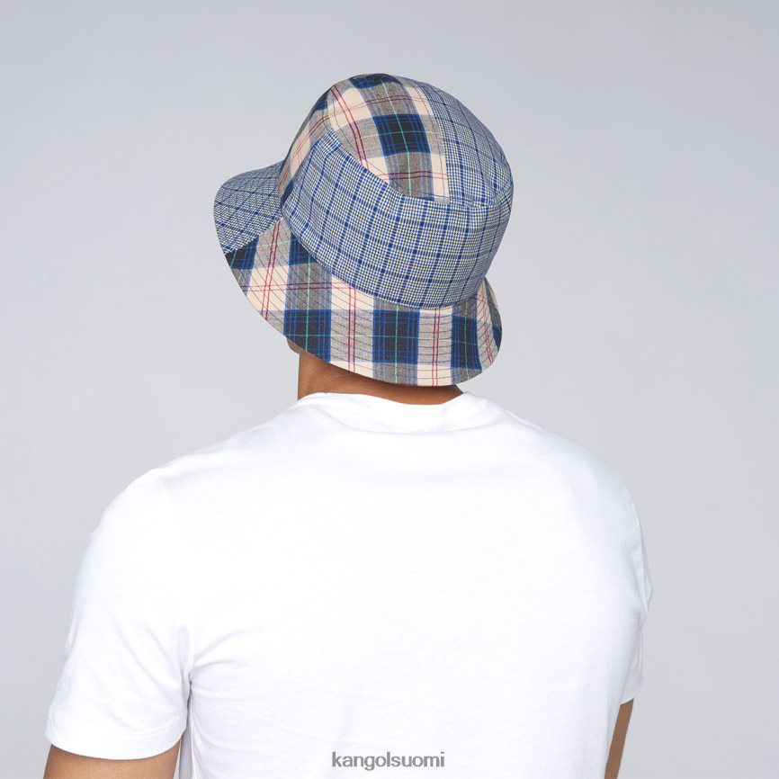 VF8024682 mykonos sininen sukupuolineutraali Kangol ruudullinen mash-up-ämpäri Lisätarvikkeet