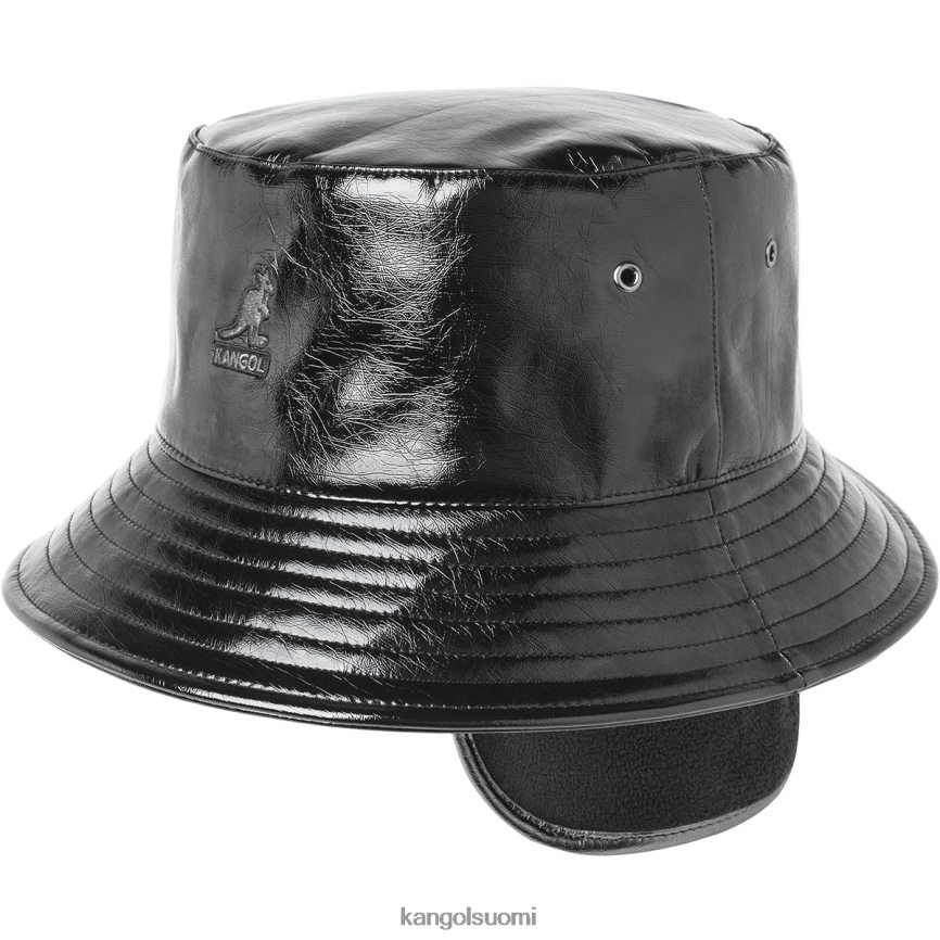 VF8024689 musta ryppy sukupuolineutraali Kangol tuleva ämpäri korvaläppäillä Lisätarvikkeet
