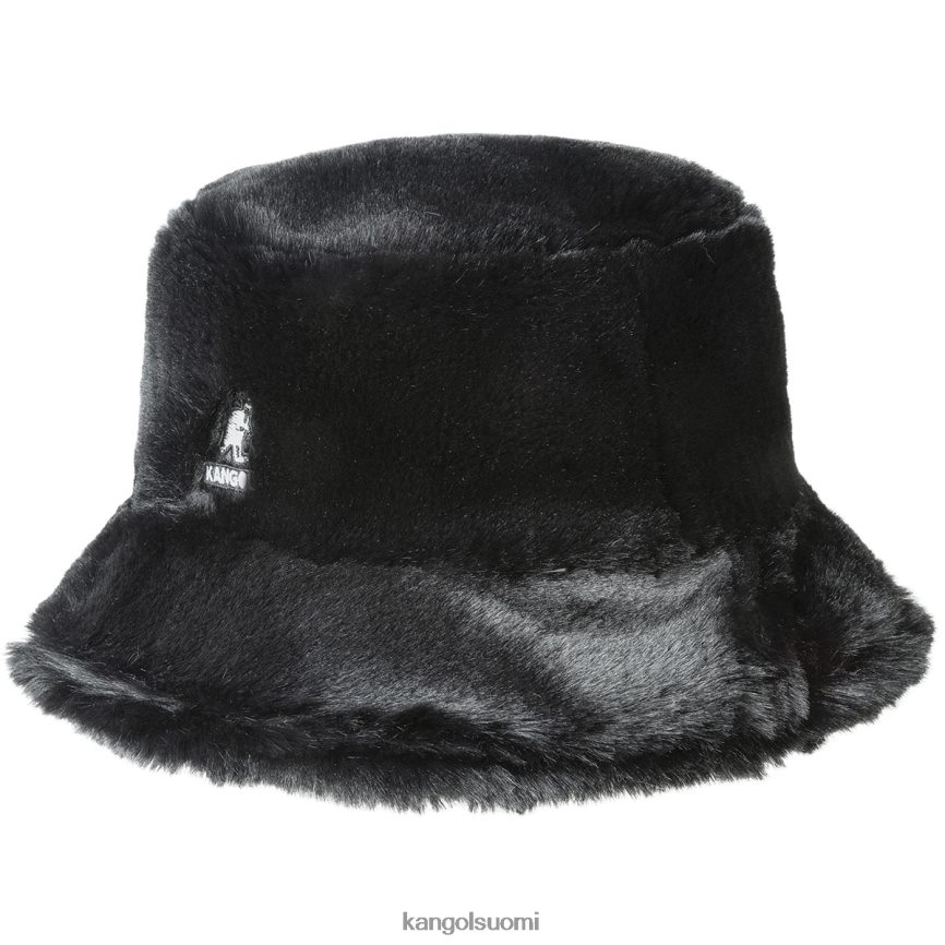 VF8024706 kiinteä musta sukupuolineutraali Kangol tekoturkisämpäri Lisätarvikkeet