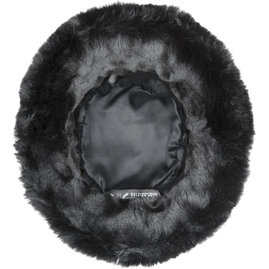 VF8024706 kiinteä musta sukupuolineutraali Kangol tekoturkisämpäri Lisätarvikkeet