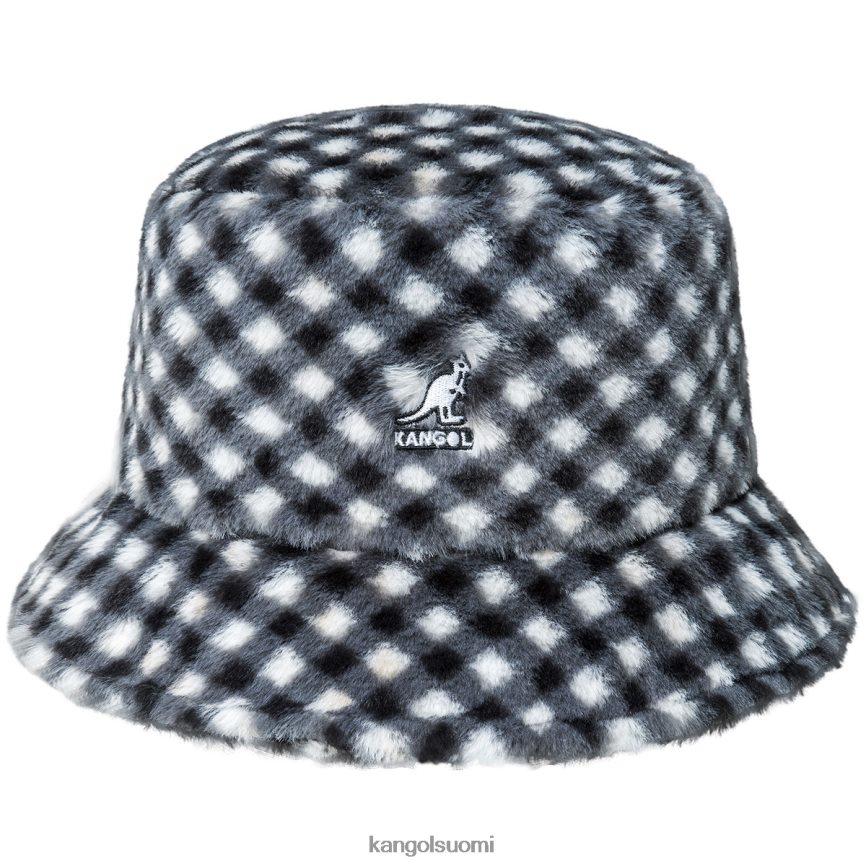 VF8024710 musta gingham sukupuolineutraali Kangol tekoturkisämpäri Lisätarvikkeet