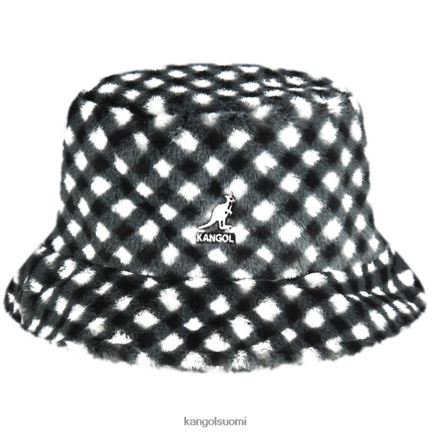 VF8024710 musta gingham sukupuolineutraali Kangol tekoturkisämpäri Lisätarvikkeet