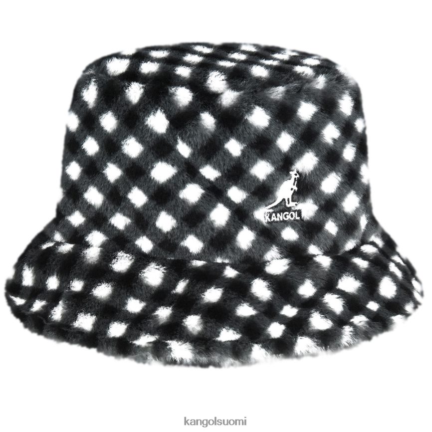 VF8024710 musta gingham sukupuolineutraali Kangol tekoturkisämpäri Lisätarvikkeet