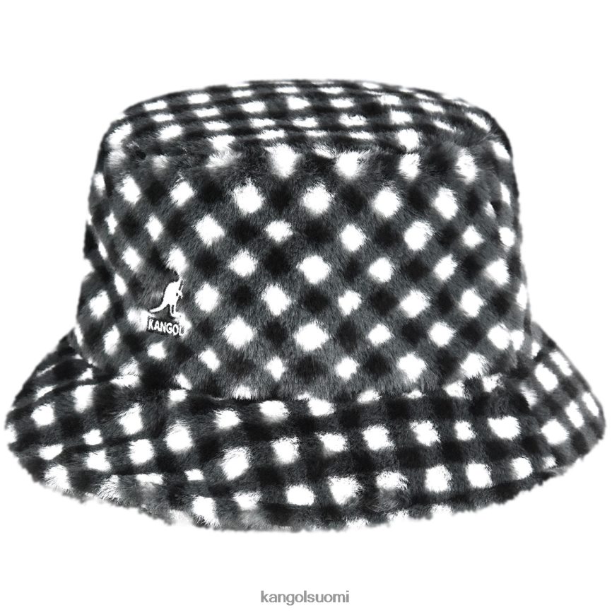 VF8024710 musta gingham sukupuolineutraali Kangol tekoturkisämpäri Lisätarvikkeet