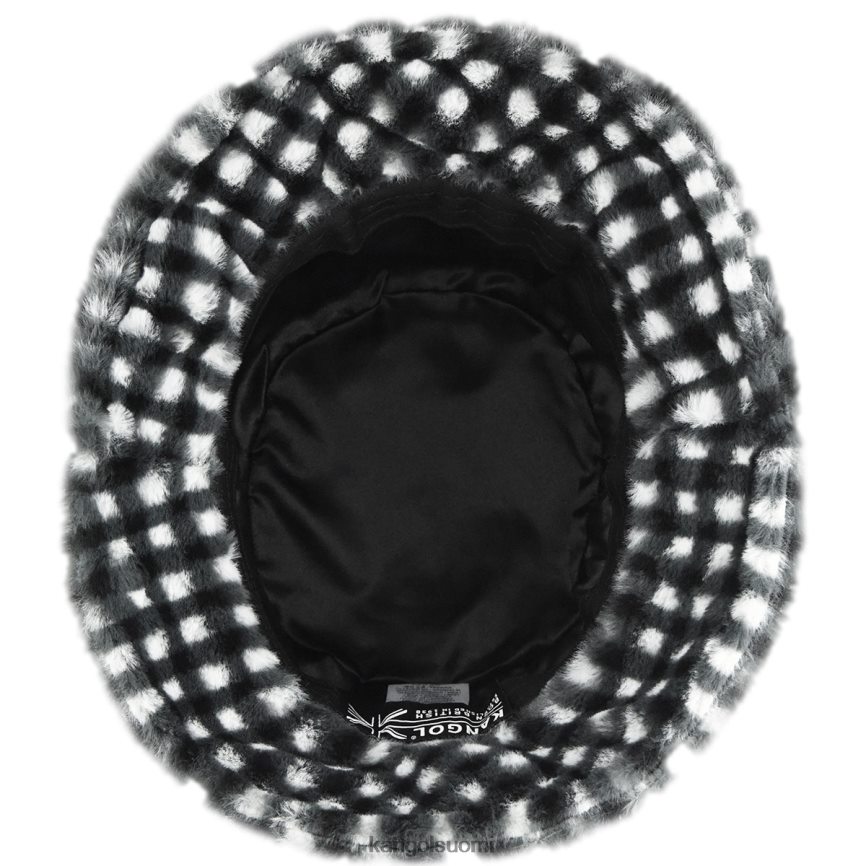VF8024710 musta gingham sukupuolineutraali Kangol tekoturkisämpäri Lisätarvikkeet