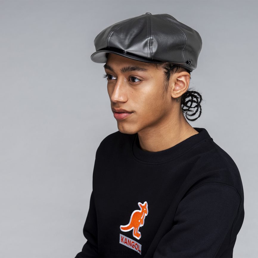 VF8024763 musta sukupuolineutraali Kangol keinonahkainen korkki Lisätarvikkeet