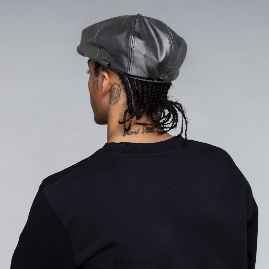 VF8024763 musta sukupuolineutraali Kangol keinonahkainen korkki Lisätarvikkeet
