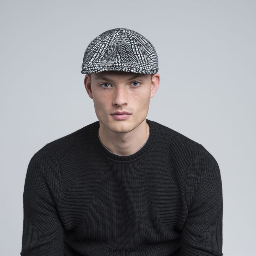 VF8024773 musta ruudullinen sukupuolineutraali Kangol kuviollinen flexfit lippalakki Lisätarvikkeet