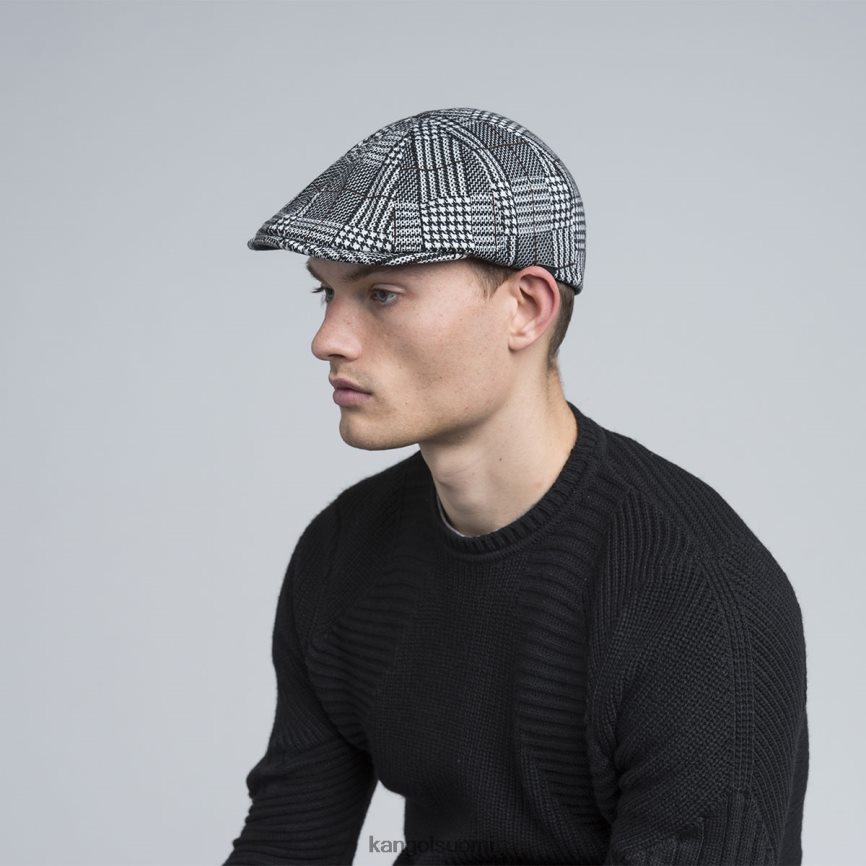 VF8024773 musta ruudullinen sukupuolineutraali Kangol kuviollinen flexfit lippalakki Lisätarvikkeet