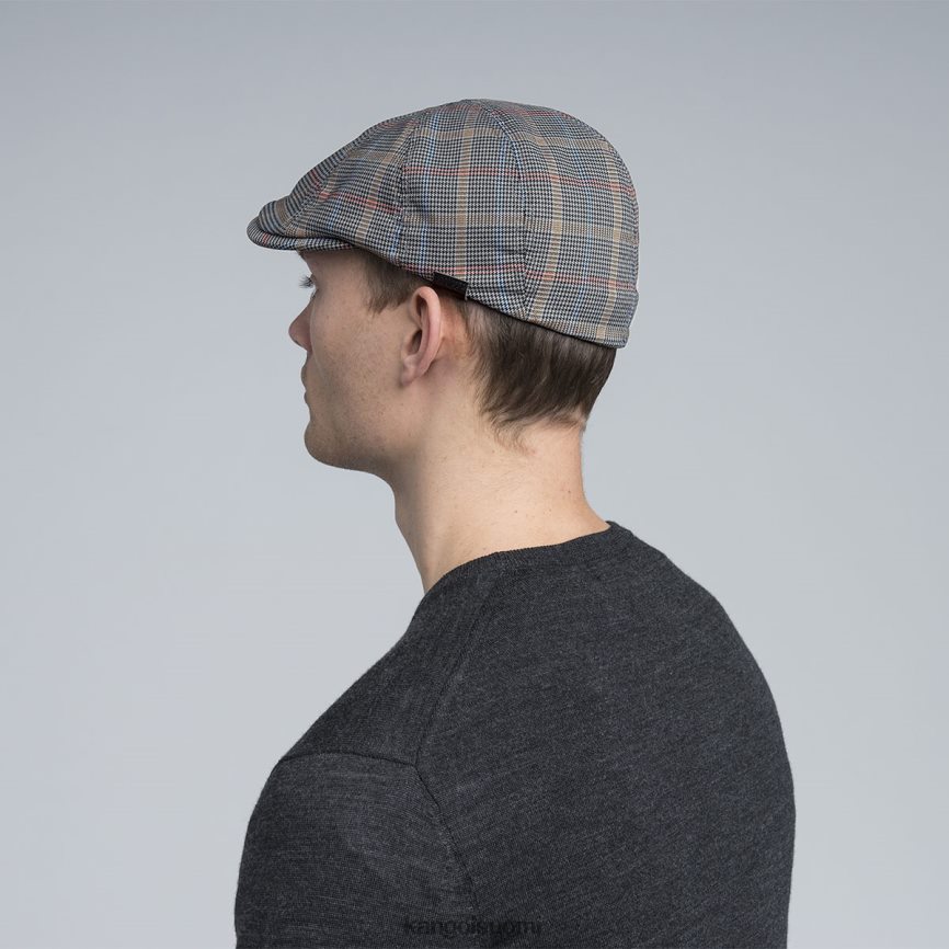 VF8024774 harmaa ruudullinen sukupuolineutraali Kangol kuviollinen flexfit lippalakki Lisätarvikkeet