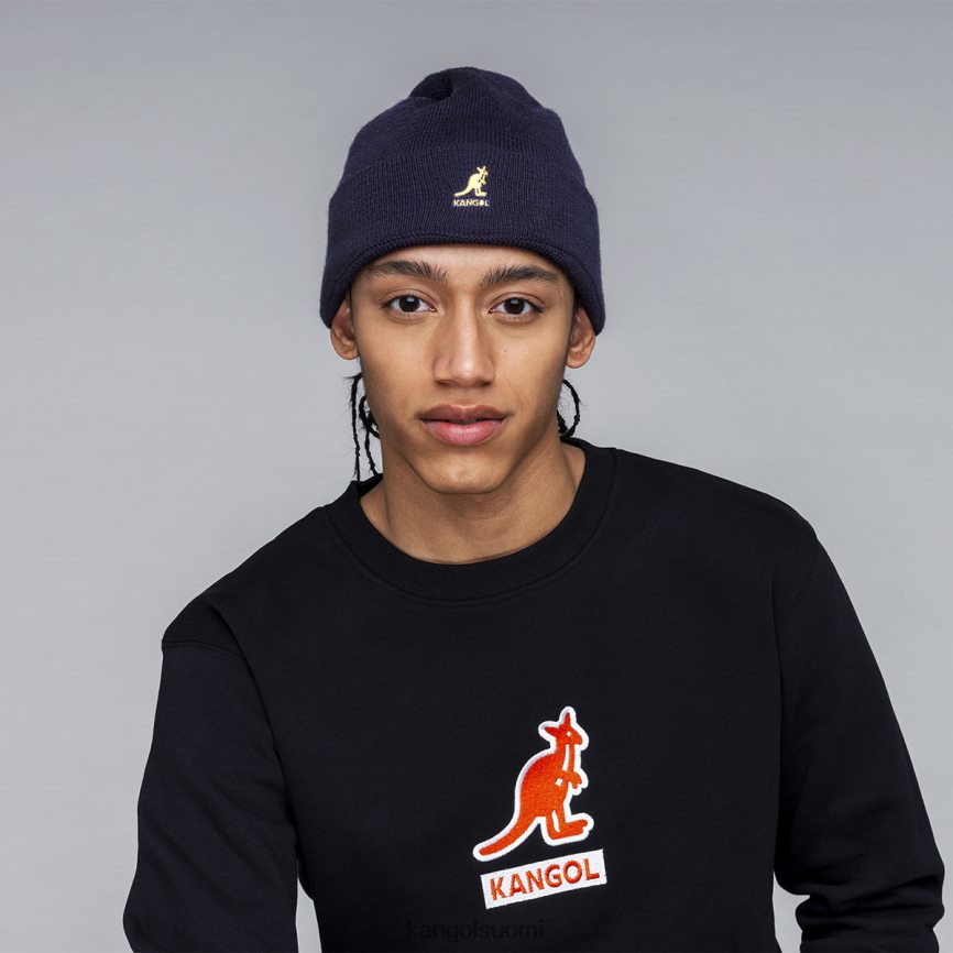VF8024809 musta sukupuolineutraali Kangol rib stripe rev pipo Lisätarvikkeet