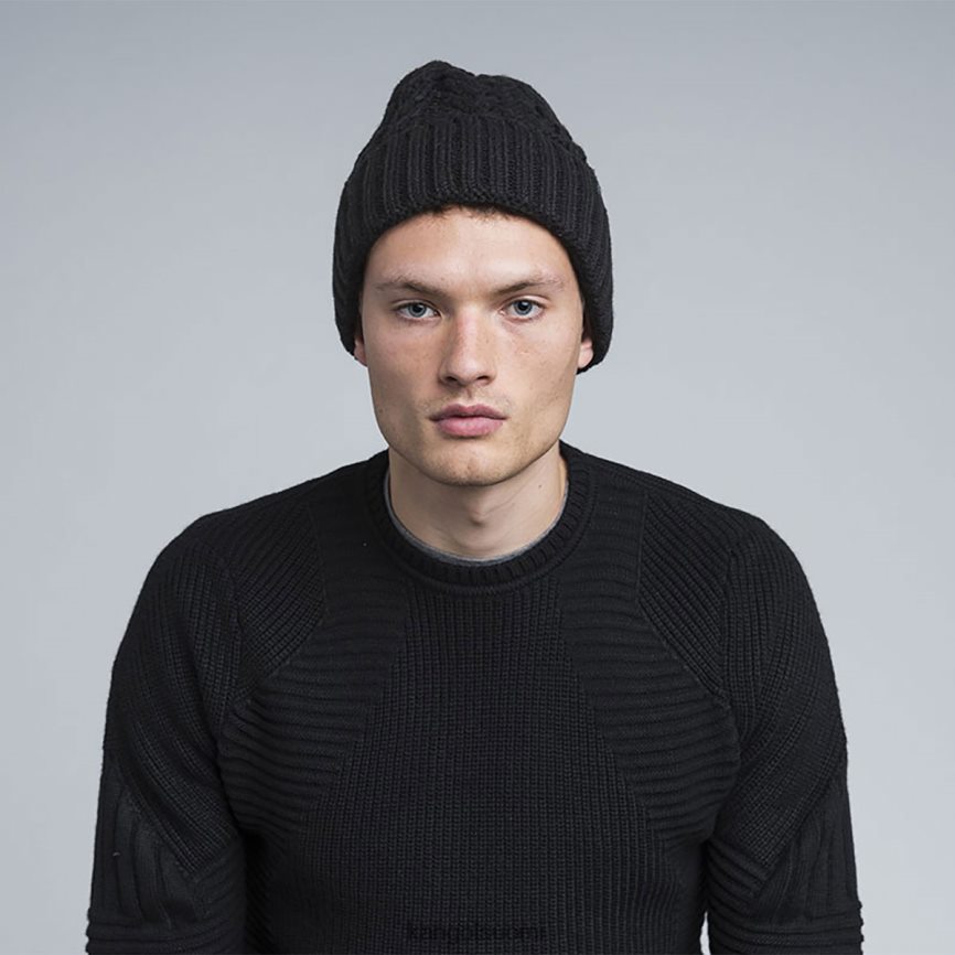VF8024824 musta sukupuolineutraali Kangol kaapelipipo Lisätarvikkeet