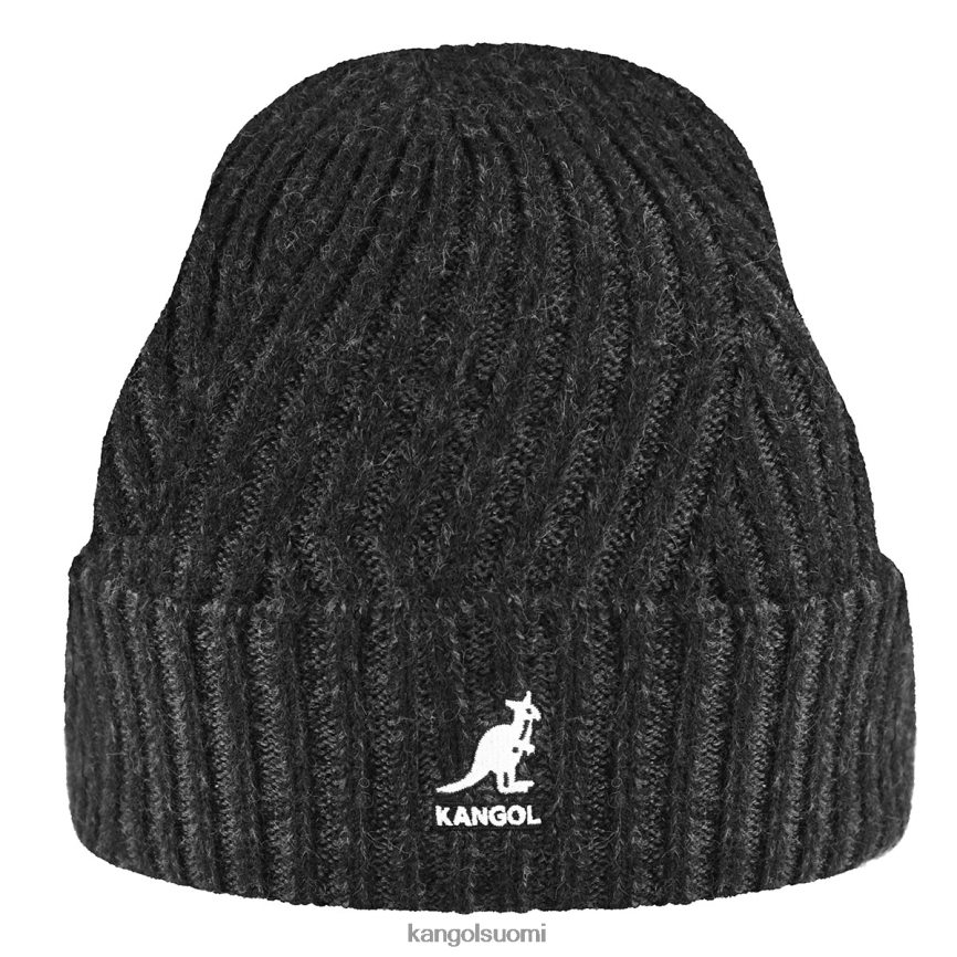 VF8024835 musta/tummanharmaa sukupuolineutraali Kangol 2-sävyinen mansetin vetoketju Lisätarvikkeet